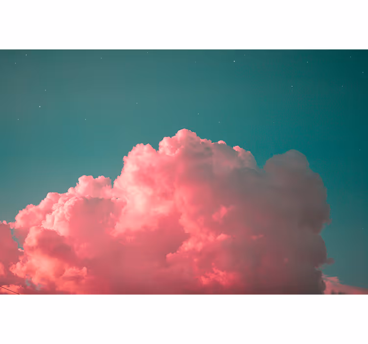 Fotomural cielo Nubes rosadas y estética del lago - TenVinilo