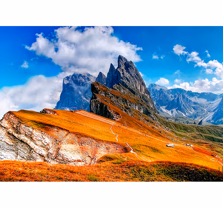 Mural de paisajes panorama de picos de montaña - TenVinilo