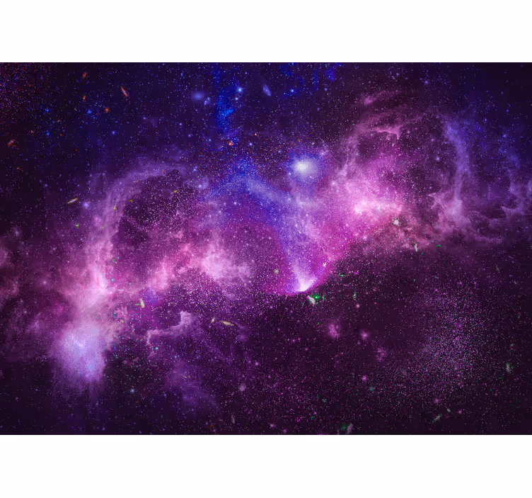 Fotomural juvenil Galaxia púrpura salpicada abstracta - TenVinilo
