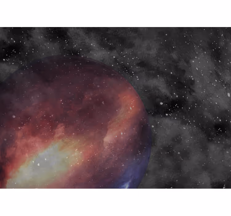 Mural del espacio esfera púrpura celestial - TenVinilo