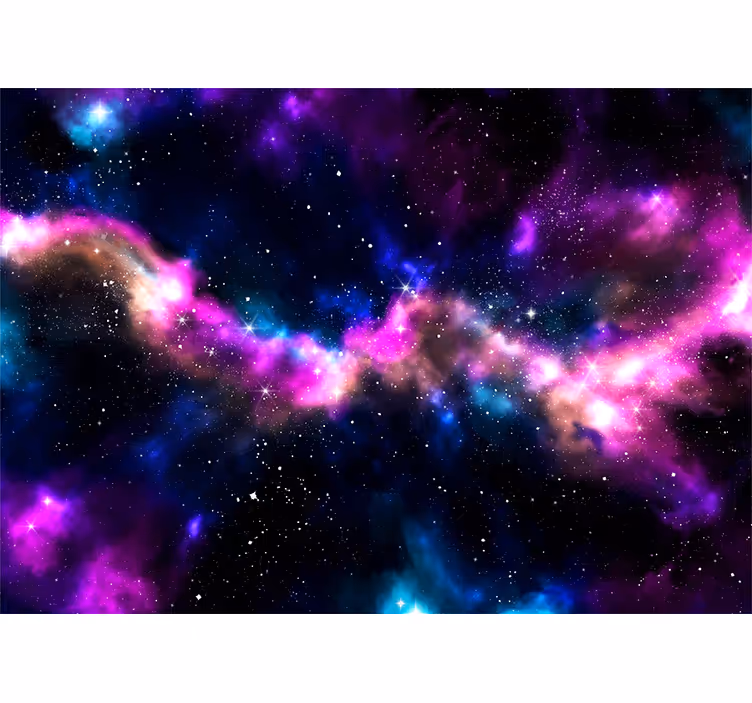 Fotomural espacio Universo rosa y azul - TenVinilo