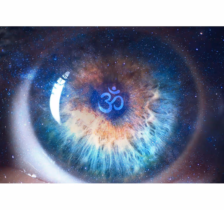 Fotomural espacio Ojo con signo de ohmios - TenVinilo