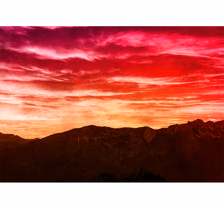 Fotomural cielo Puesta de sol y nubes colores estéticos - TenVinilo