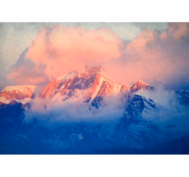 Mural de montañas paisaje de picos majestuosos - TenVinilo