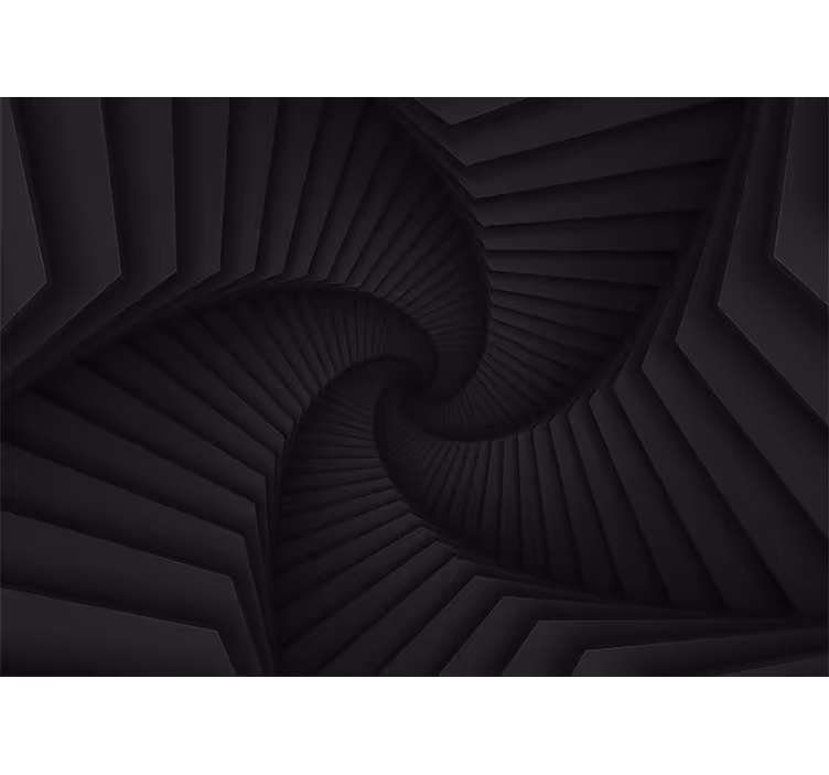 Fotomural 3D Efecto 3d túnel negro - TenVinilo