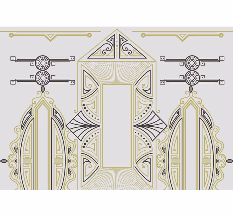 Fotomural abstracto Ornamental "art deco" - TenVinilo