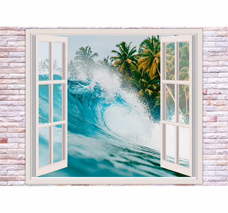 Mural de mar vista de olas del océano - TenVinilo