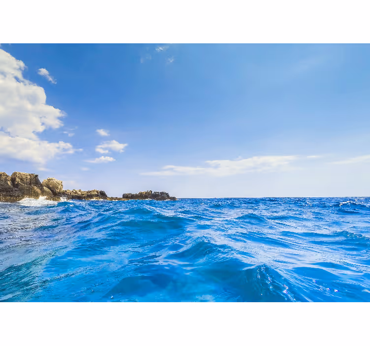 Fotomural habitación matrimonio Mar mediterraneo cielo azul - TenVinilo