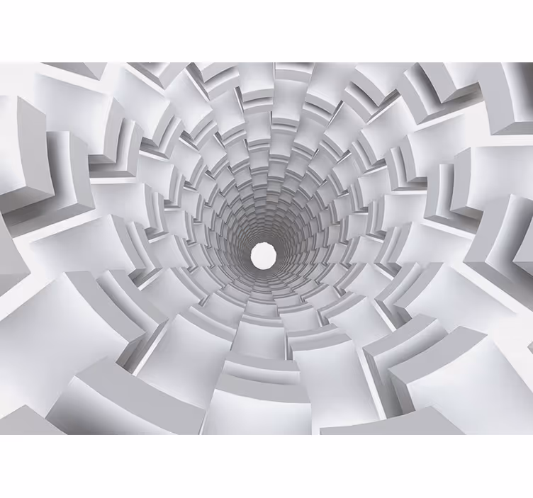 Mural abstracto diseño de perspectiva de túnel - TenVinilo