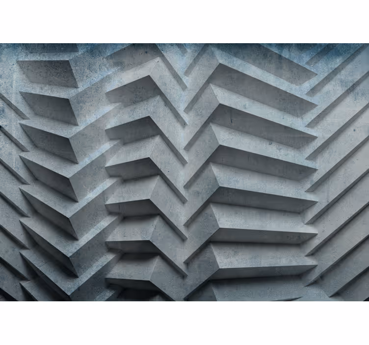 Fotomural 3D Formas geométricas con profundidad - TenVinilo