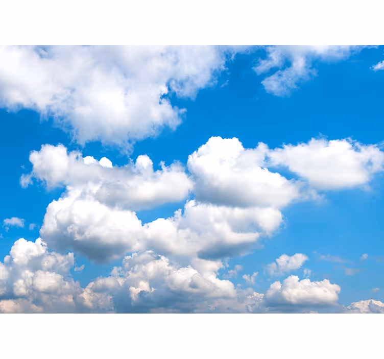 Fotomural cielo nubes blancas esponjosas - TenVinilo