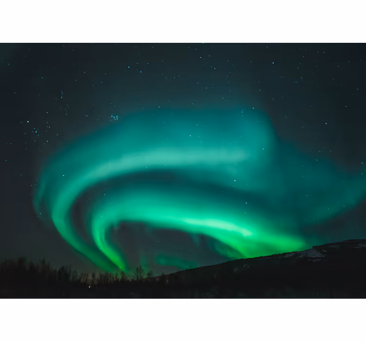 Mural de naturaleza exposición aurora boreal - TenVinilo
