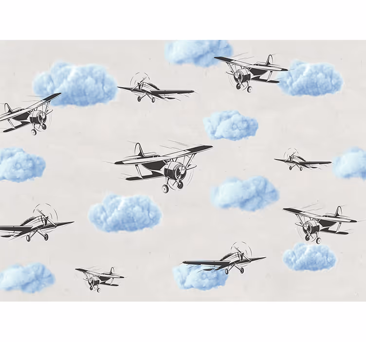 Fotomural cielo Aviones en el cielo - TenVinilo