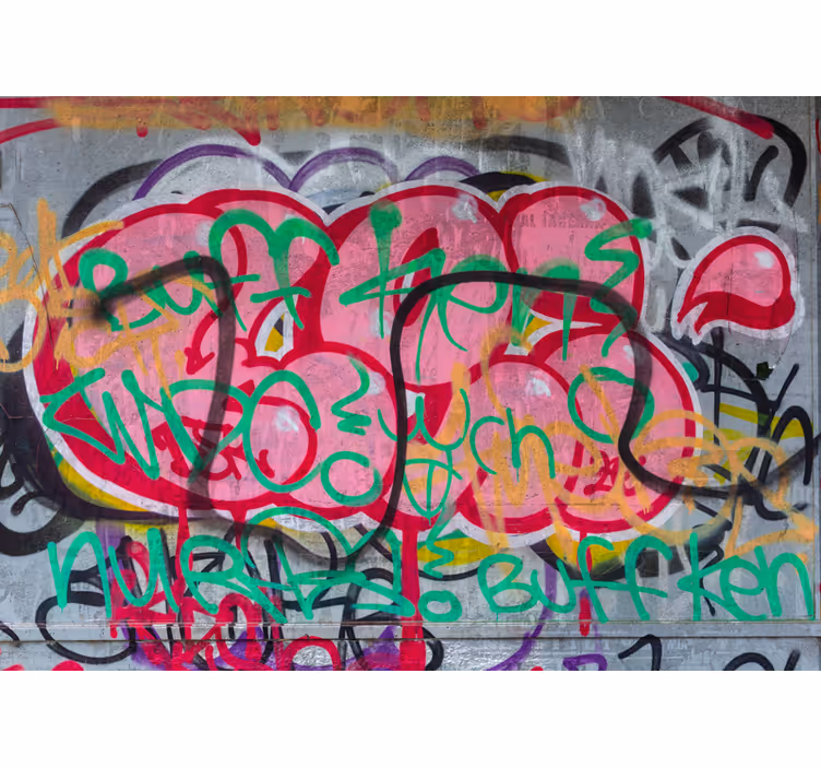 Fotomural arte urbano Diseño de graffiti colorido - TenVinilo