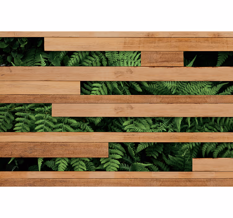 Mural de naturaleza capas de vegetación exuberante - TenVinilo