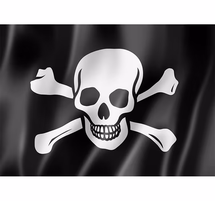 Fotomural salón bandera pirata - TenVinilo