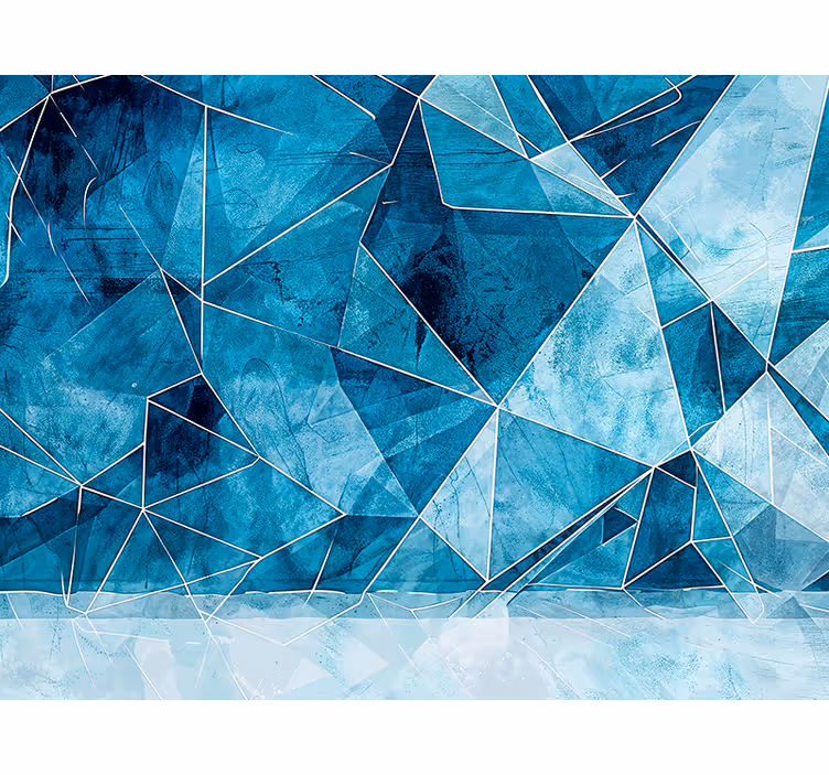 Mural de texturas azul fracturado - TenVinilo