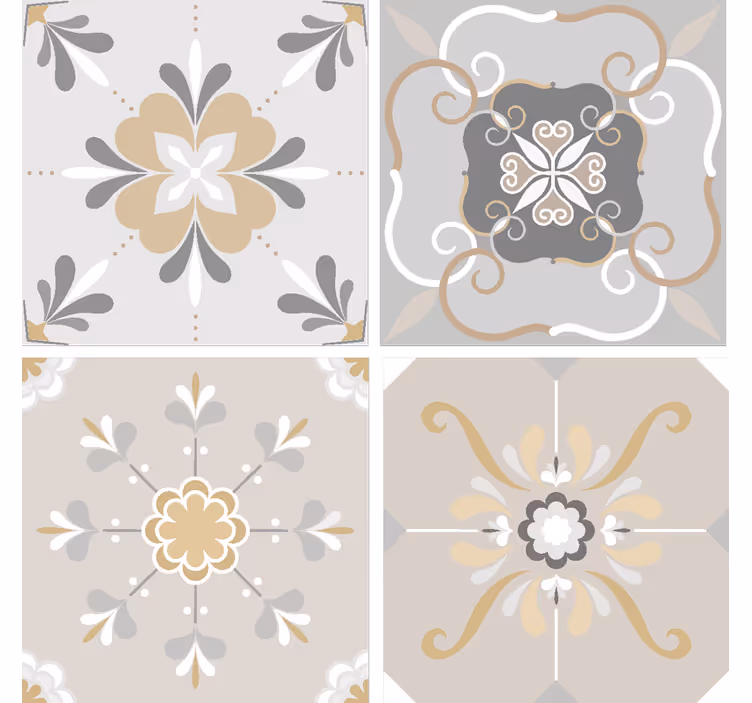 Posavasos vintage con motivos florales - TenVinilo