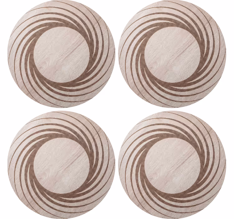 Posavasos patrones circulares naturales - TenVinilo