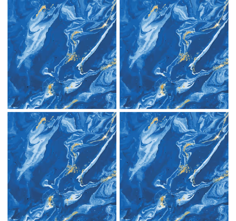 Posavasos mármol azul veteado - TenVinilo
