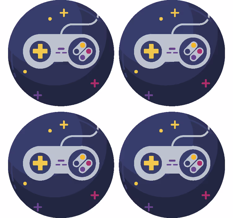 Posavasos frikis mando de juego multicolor - TenVinilo