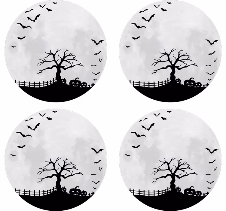 Posavasos original Halloween luna de terror - TenVinilo