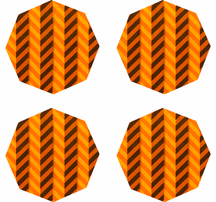 Posavasos halloween patrón de chevron naranja - TenVinilo