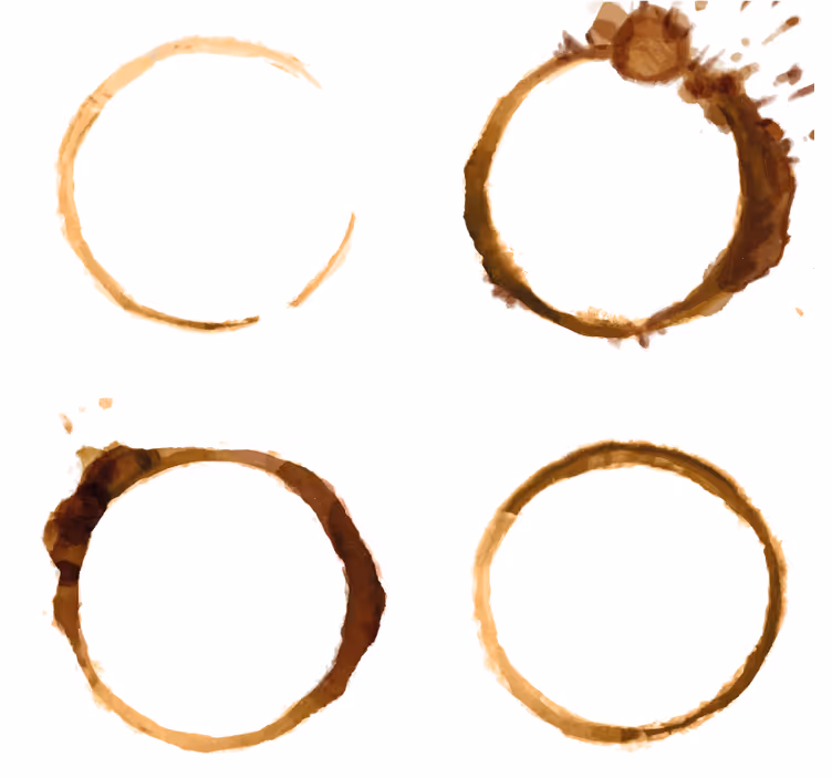 Posavasos motivos de manchas de café - TenVinilo