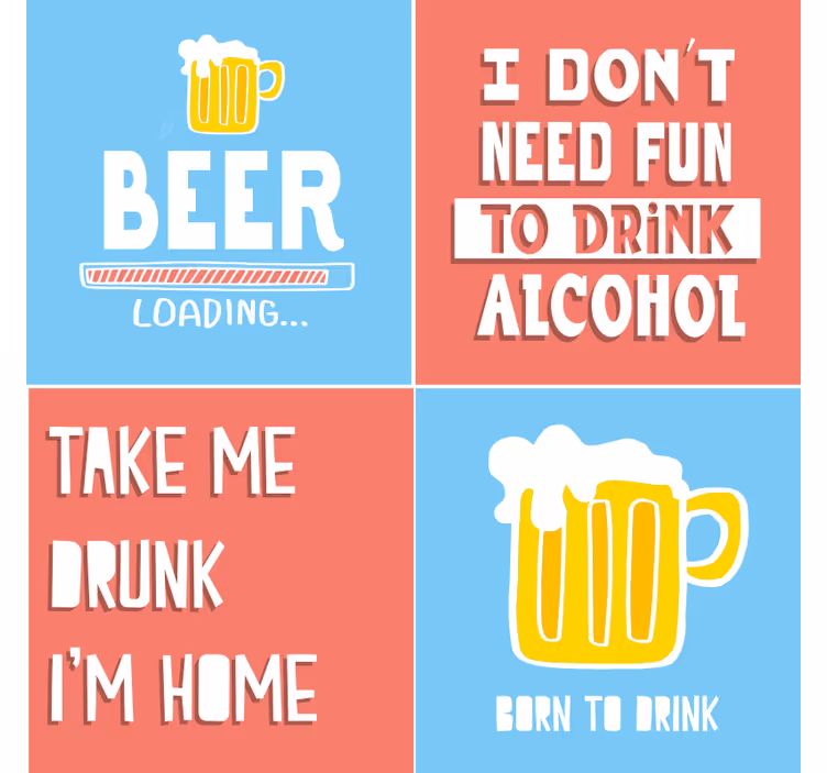 Posavasos cerveza frases divertidas sobre bebidas - TenVinilo