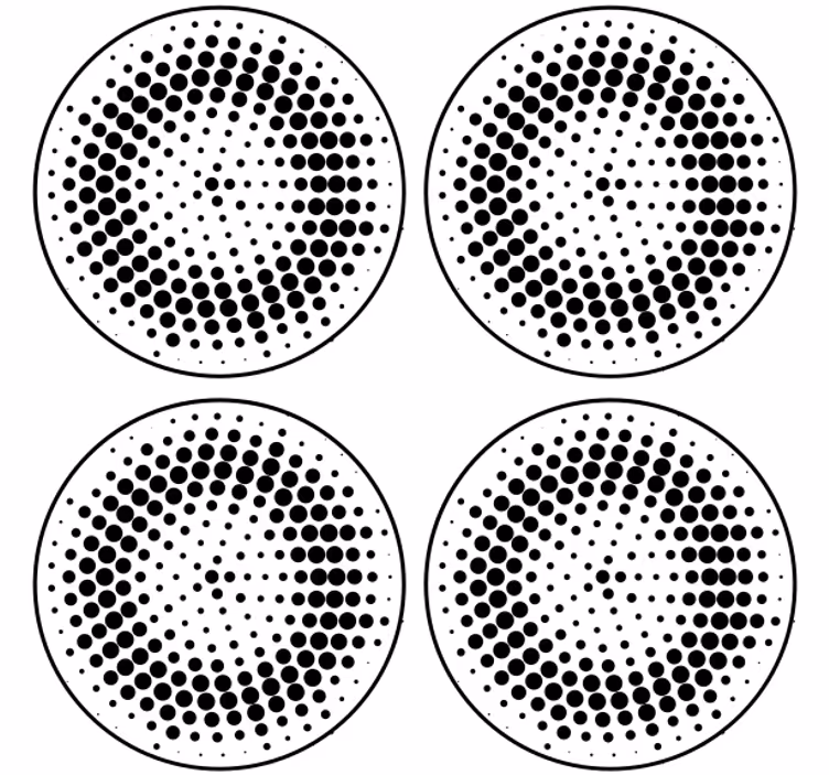 Posavasos con diseño de puntos - TenVinilo