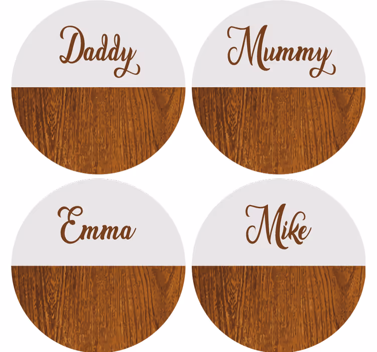 Posavasos con foto Mármol de madera - TenVinilo
