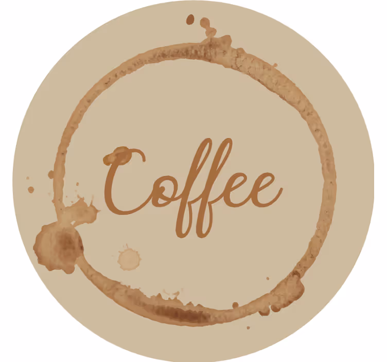 Posavasos con frases círculo de mancha de café - TenVinilo