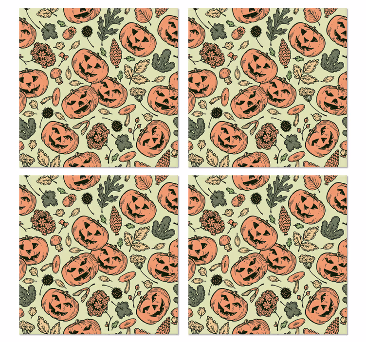 Calabaza de halloween posavasos - TenVinilo