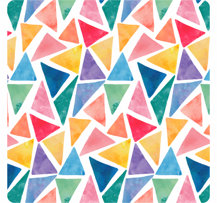Posavasos patrón triangular colorido - TenVinilo