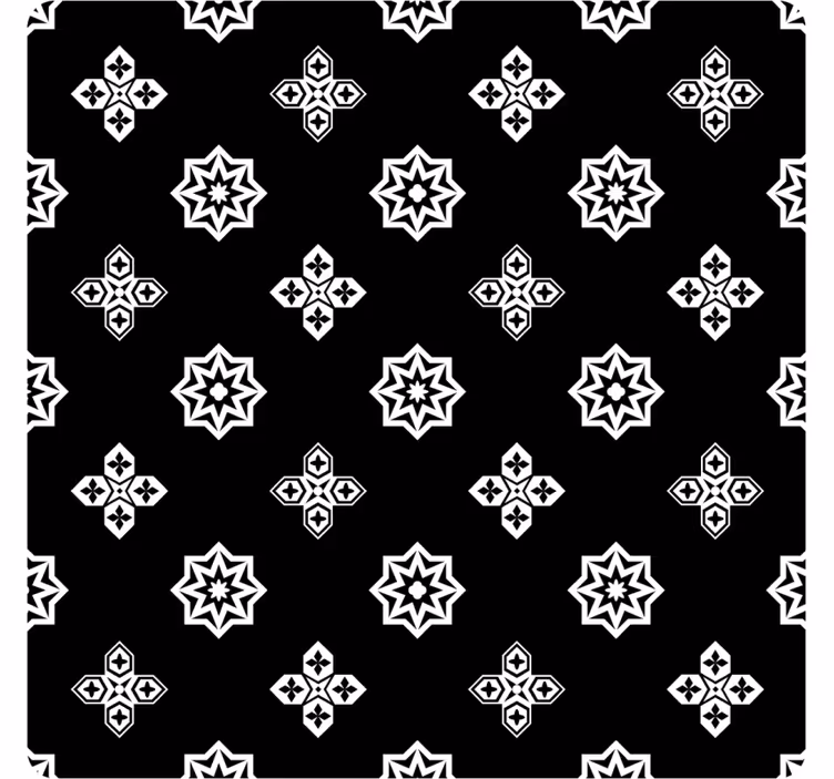 Posavasos patrón floral geométrico - TenVinilo