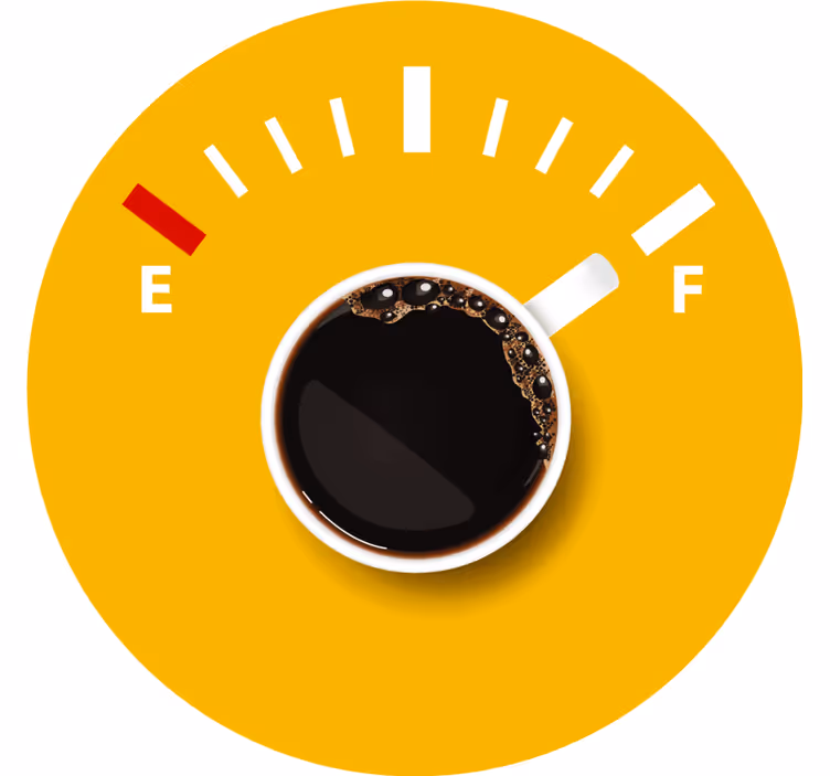 Posavasos personalizable indicador de nivel de café - TenVinilo