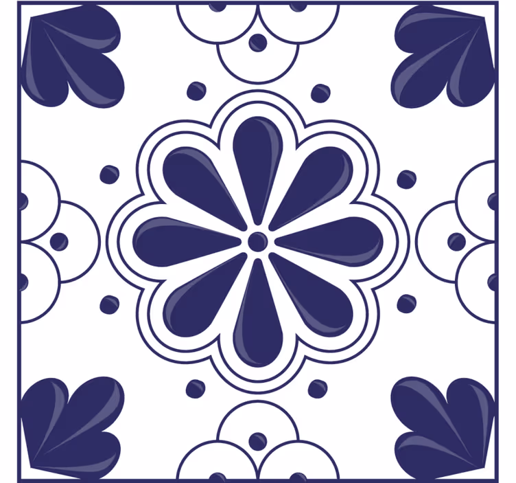 Posavasos patrón de formas florales - TenVinilo