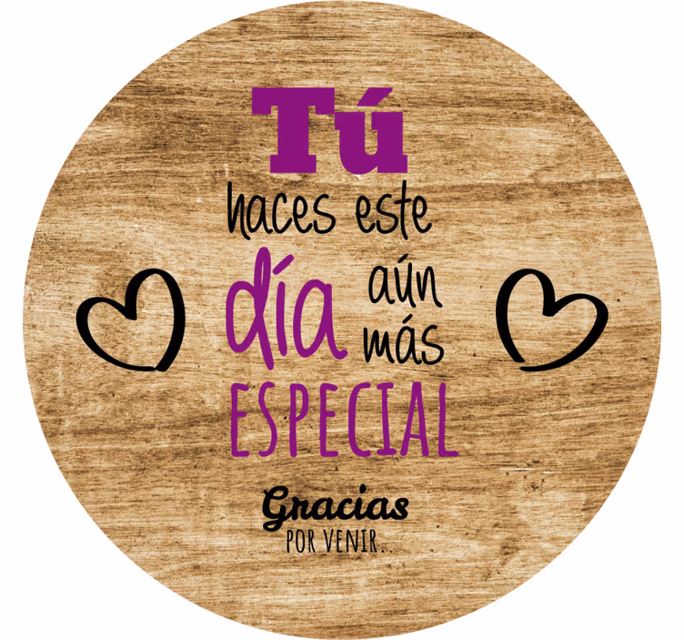 Posavasos con frases mensaje especial del corazón - TenVinilo