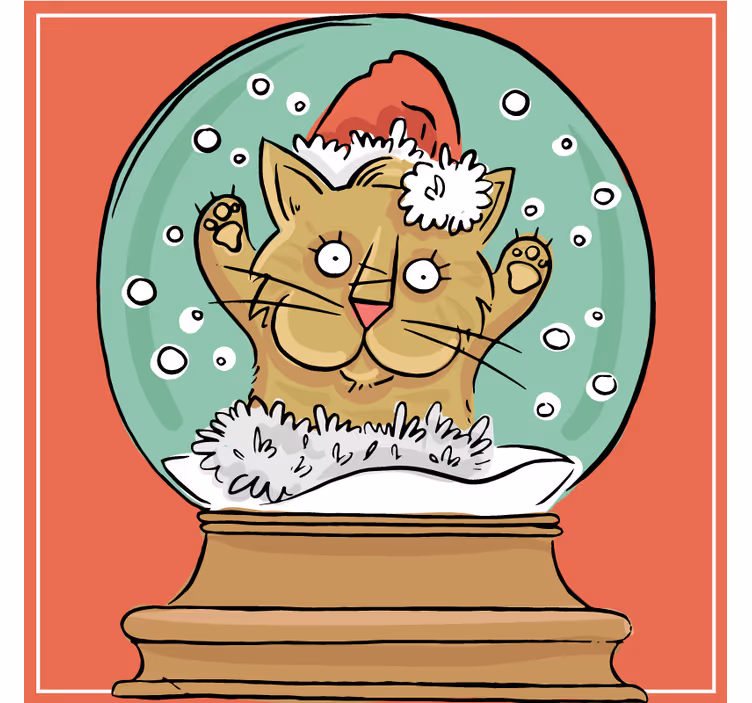 Posavasos navideño Gato divertido - TenVinilo