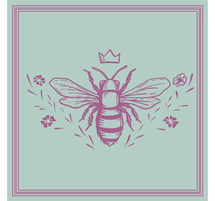 Posavasos frikis abeja con corona - TenVinilo