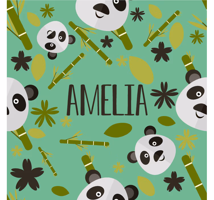 Hermosos pandas con nombre más posavasos - TenVinilo