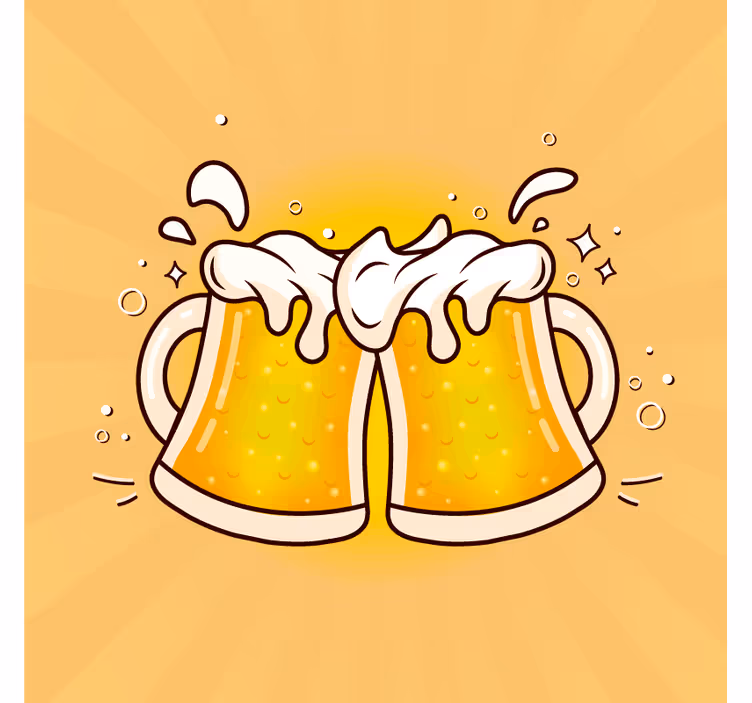 Posavasos cerveza ¡salud con jarras de cerveza! - TenVinilo