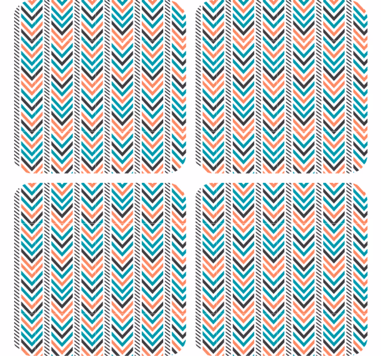 Posavasos patrón chevron esenciales - TenVinilo