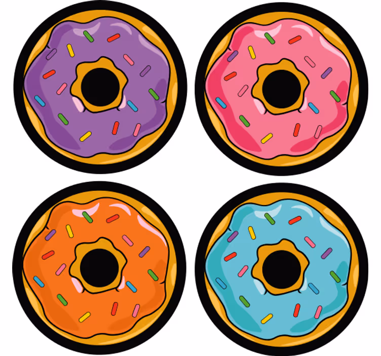 Posavasos frikis deliciosos bocados coloridos - TenVinilo