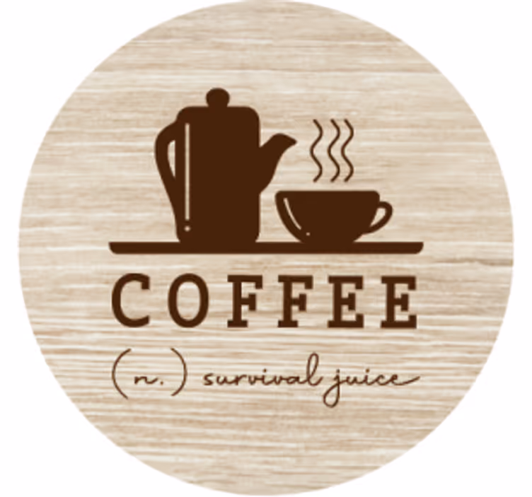 Posavasos personalizable taza y cafetera - TenVinilo