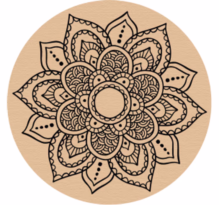 Posavasos componente floral intrincado - TenVinilo