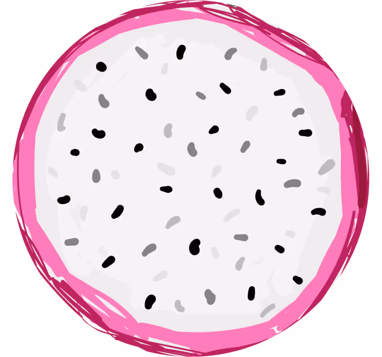 Posavasos frikis rodaja de pitaya colorida - TenVinilo