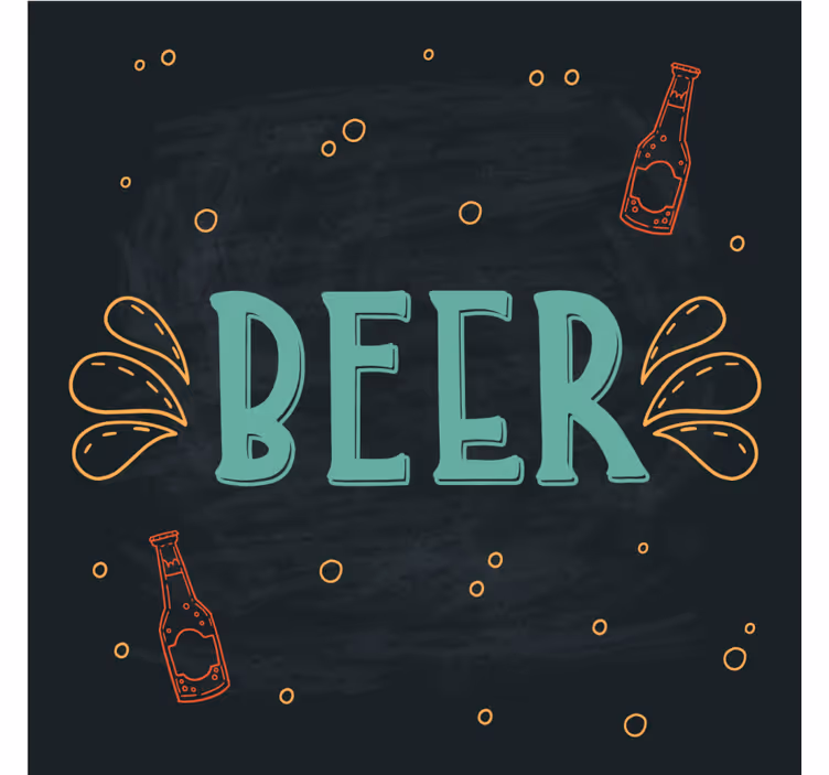 Posavasos cerveza concepto de cerveza divertida - TenVinilo