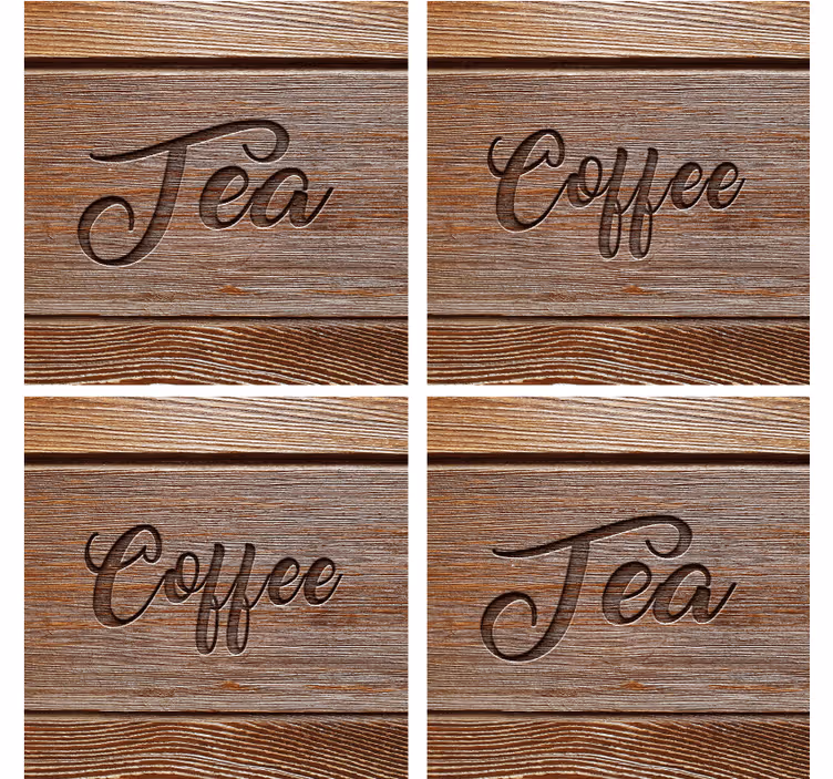 Posavasos vintage Posavasos de madera de café de té - TenVinilo