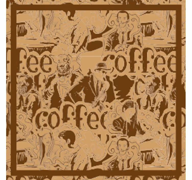 Posavasos personajes de café vintage - TenVinilo